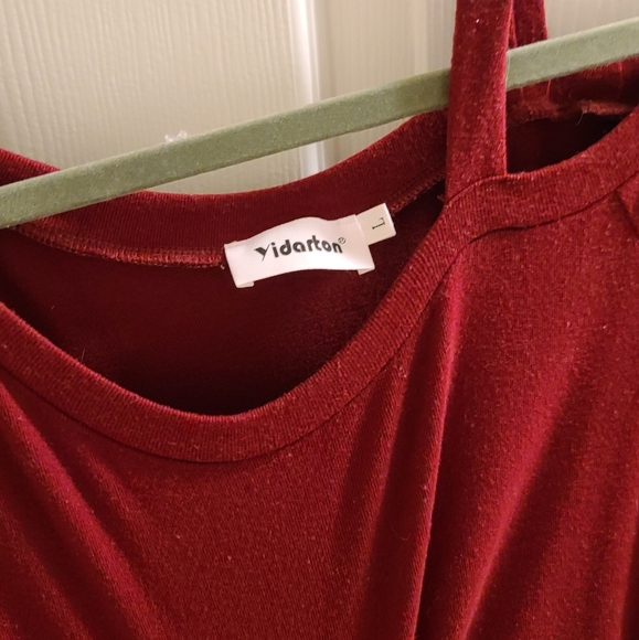 Dark Red Long Sleeve Top Women Size Large - Picture 3 of 5